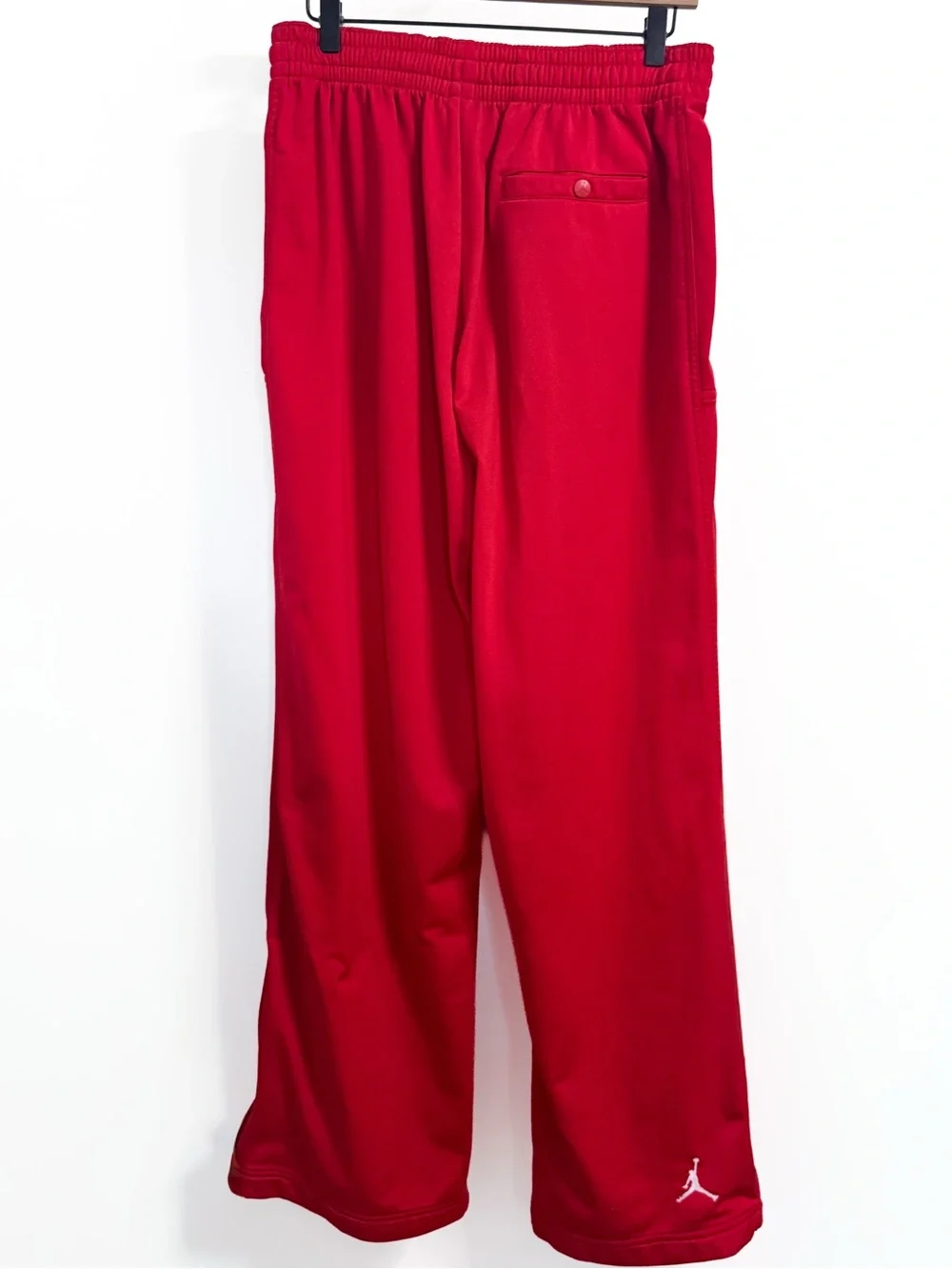 Jordan Jumpman Warm Up Pants Red White Ankle Zip Basketball Size L
